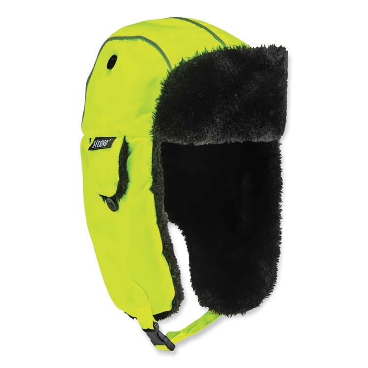 ERGODYNE CORPORATION N-Ferno 6802 Classic Trapper Hat, Large/X-Large, Lime (EGO16855)