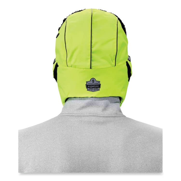 ERGODYNE CORPORATION N-Ferno 6802 Classic Trapper Hat, Large/X-Large, Lime (EGO16855) thumbnail 2