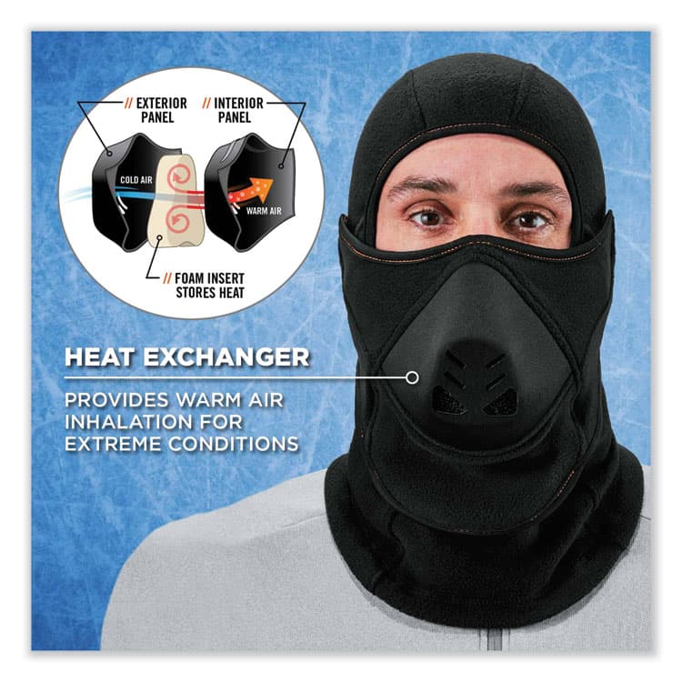 ERGODYNE CORPORATION N-Ferno 6970 Extreme Hot Rox Balaclava Face Mask, Polyester/Spandex, One Size Fits Most, Black (EGO16971) thumbnail 4