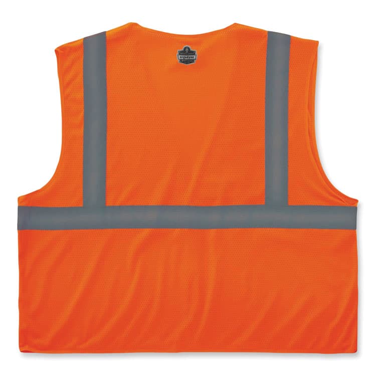 ERGODYNE CORPORATION GloWear 8210HL Class 2 Economy Mesh Hook and Loop Vest, Polyester, 2X-Large/3X-Large, Orange (EGO21017) thumbnail 2