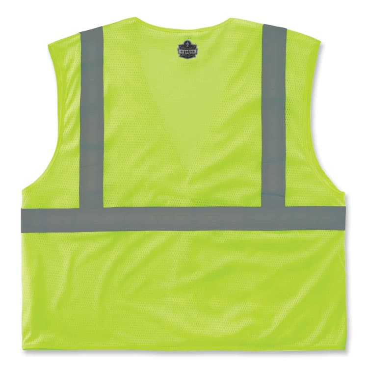 ERGODYNE CORPORATION GloWear 8210HL Class 2 Economy Mesh Hook and Loop Vest, Polyester, Small/Medium, Lime (EGO21023) thumbnail 2