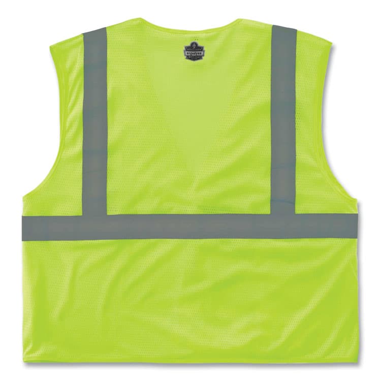 ERGODYNE CORPORATION GloWear 8210HL Class 2 Economy Mesh Hook and Loop Vest, Polyester, 2X-Large/3X-Large, Lime (EGO21027) thumbnail 2