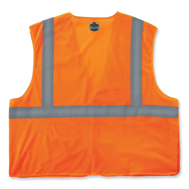 ERGODYNE CORPORATION GloWear 8215BA Class 2 Economy Breakaway Mesh Vest, Polyester, X-Small, Orange (EGO21061) thumbnail 2