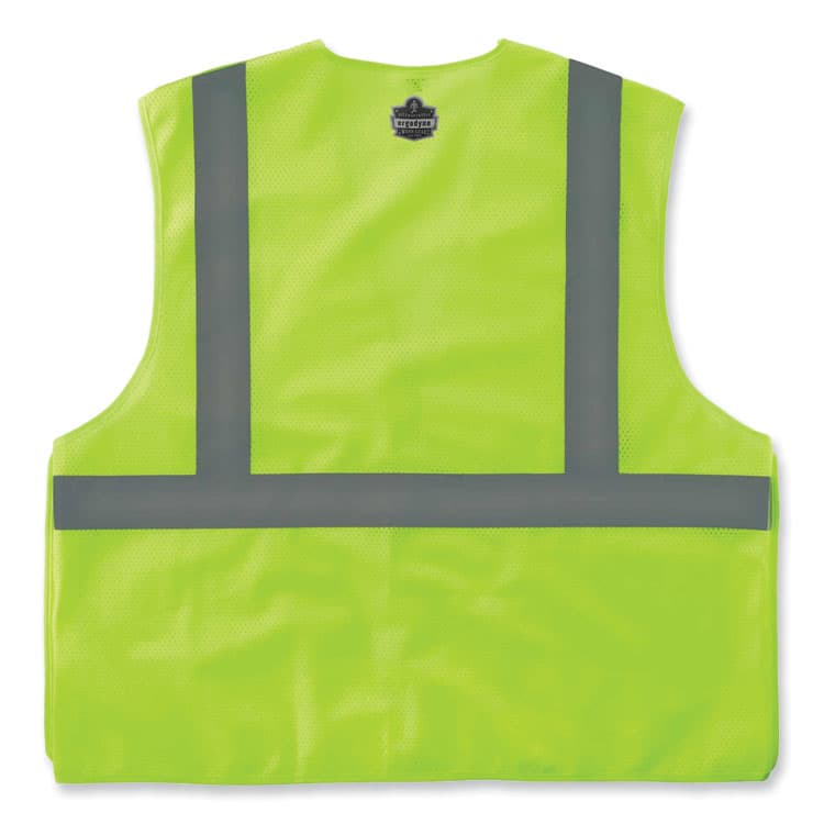 ERGODYNE CORPORATION GloWear 8215BA Class 2 Economy Breakaway Mesh Vest, Polyester, X-Small, Lime (EGO21071) thumbnail 2