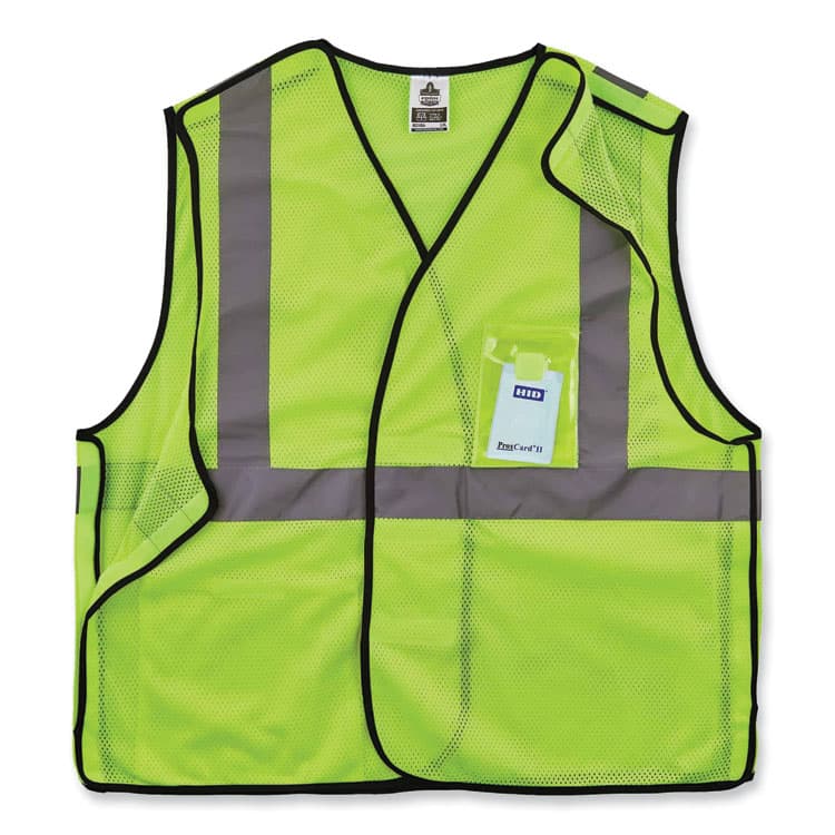 ERGODYNE CORPORATION GloWear 8216BA Class 2 Breakaway Mesh ID Holder Vest, Polyester, Small/Medium, Lime (EGO21093) thumbnail 3