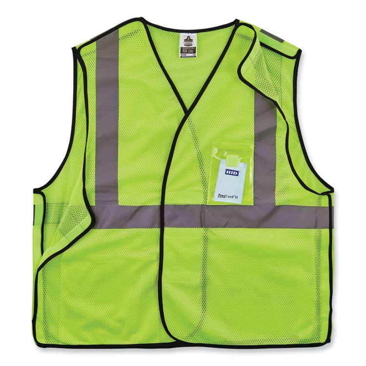 ERGODYNE CORPORATION GloWear 8216BA Class 2 Breakaway Mesh ID Holder Vest, Polyester, 4X-Large/5X-Large, Lime (EGO21099) thumbnail 3
