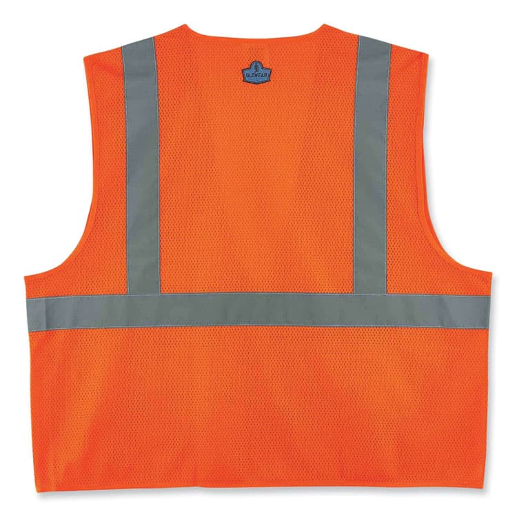 ERGODYNE CORPORATION GloWear 8220Z Class 2 Standard Mesh Zipper Vest, Polyester, Large/X-Large, Orange (EGO21115) thumbnail 2