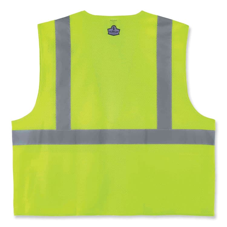 ERGODYNE CORPORATION GloWear 8220Z Class 2 Standard Mesh Zipper Vest, Polyester, 2X-Large/3X-Large, Lime (EGO21127) thumbnail 2