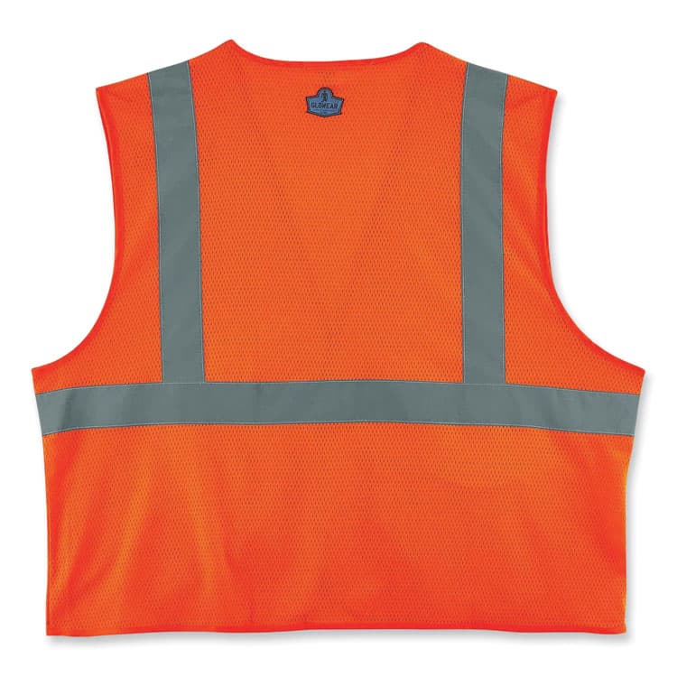 ERGODYNE CORPORATION GloWear 8220HL Class 2 Standard Mesh Hook and Loop Vest, Polyester, 4X-Large/5X-Large, Orange (EGO21139) thumbnail 2