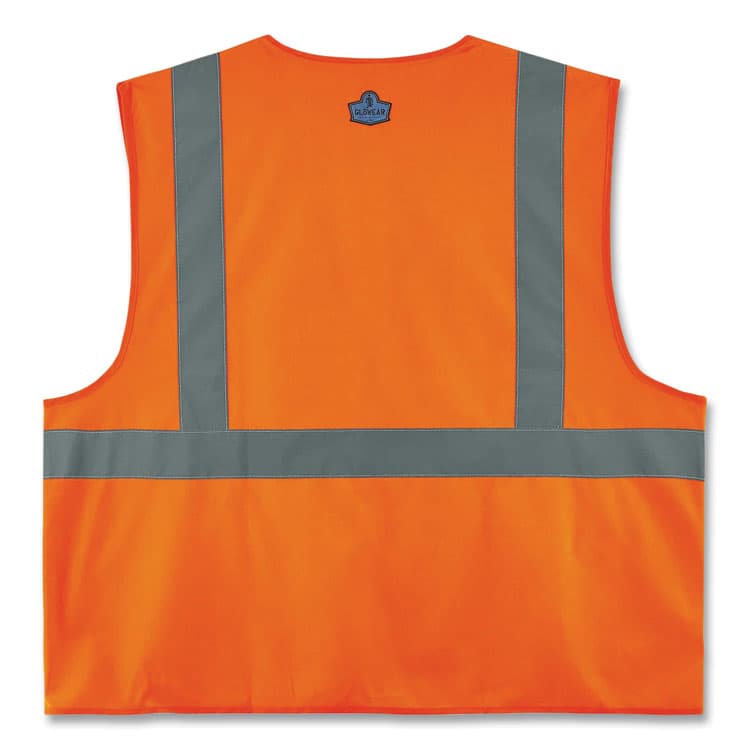 ERGODYNE CORPORATION GloWear 8225HL Class 2 Standard Solid Hook and Loop Vest, Polyester, Orange, 2X-Large/3X-Large (EGO21177) thumbnail 2