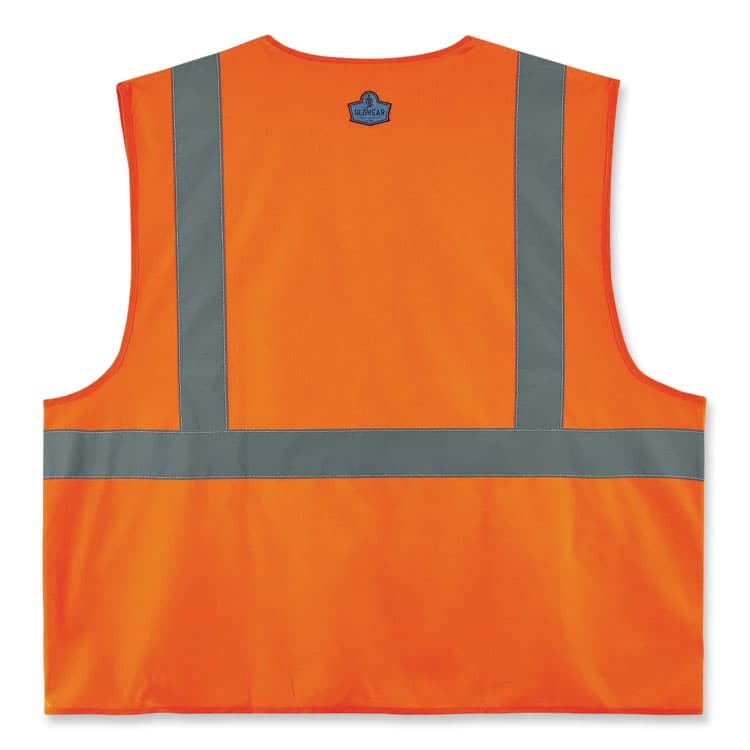ERGODYNE CORPORATION GloWear 8225HL Class 2 Standard Solid Hook and Loop Vest, Polyester, Orange, 4X-Large/5X-Large (EGO21179) thumbnail 2