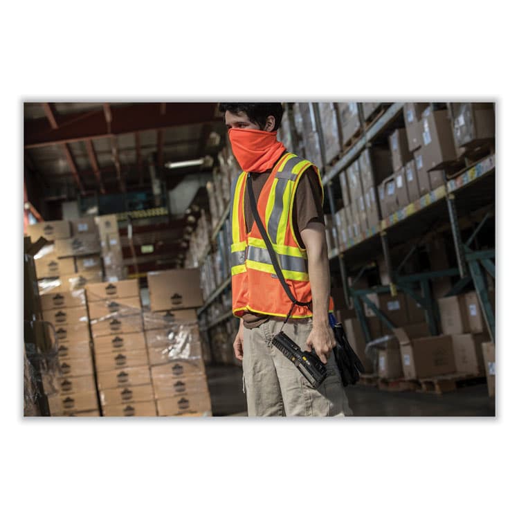 ERGODYNE CORPORATION GloWear 8229Z Class 2 Economy Two-Tone Zipper Vest, Polyester, X-Small, Orange (EGO21301) thumbnail 4