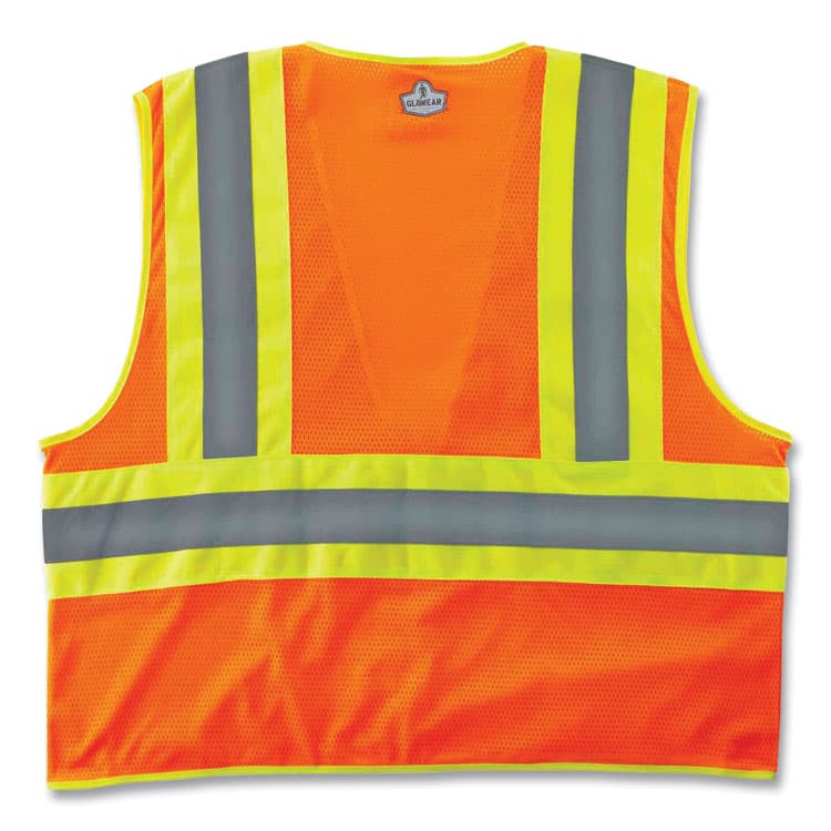 ERGODYNE CORPORATION GloWear 8229Z Class 2 Economy Two-Tone Zipper Vest, Polyester, 2X-Large/3X-Large, Orange (EGO21307) thumbnail 2