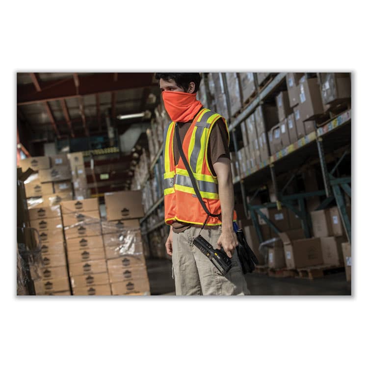 ERGODYNE CORPORATION GloWear 8229Z Class 2 Economy Two-Tone Zipper Vest, Polyester, 2X-Large/3X-Large, Orange (EGO21307) thumbnail 4