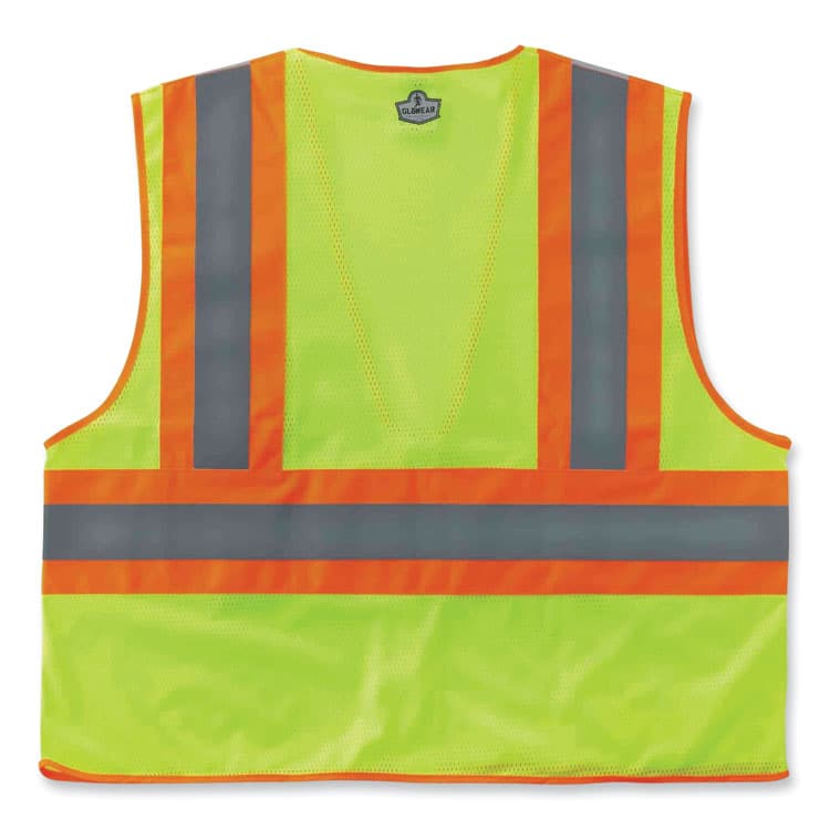 ERGODYNE CORPORATION GloWear 8230Z Class 2 Two-Tone Mesh Zipper Vest, Polyester, 2X-Large/3X-Large, Lime (EGO21327) thumbnail 2