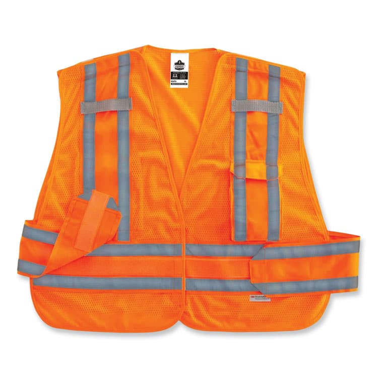 ERGODYNE CORPORATION GloWear 8244PSV Class 2 Expandable Public Safety Hook and Loop Vest, Polyester, X-Large/2X-Large, Orange (EGO21362) thumbnail 3