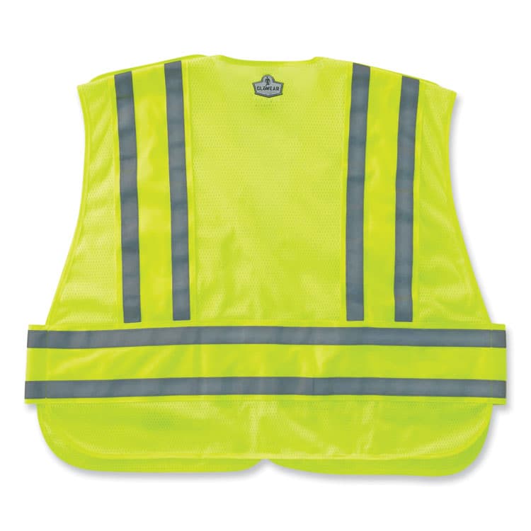 ERGODYNE CORPORATION GloWear 8244PSV Class 2 Expandable Public Safety Hook and Loop Vest, Polyester, 3X-Large Plus, Lime (EGO21367) thumbnail 2