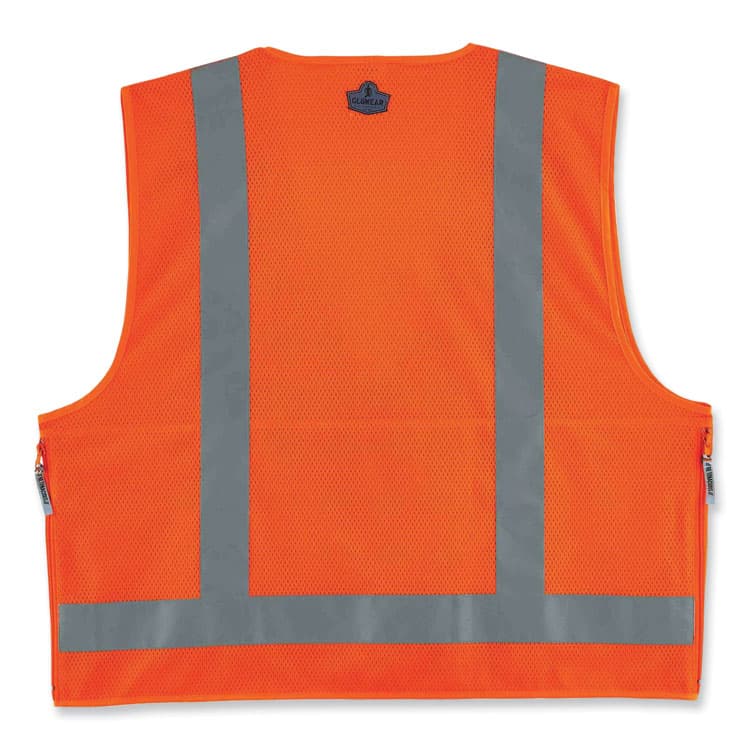 ERGODYNE CORPORATION GloWear 8250Z Class 2 Surveyors Zipper Vest, Polyester, Small/Medium, Orange (EGO21413) thumbnail 2