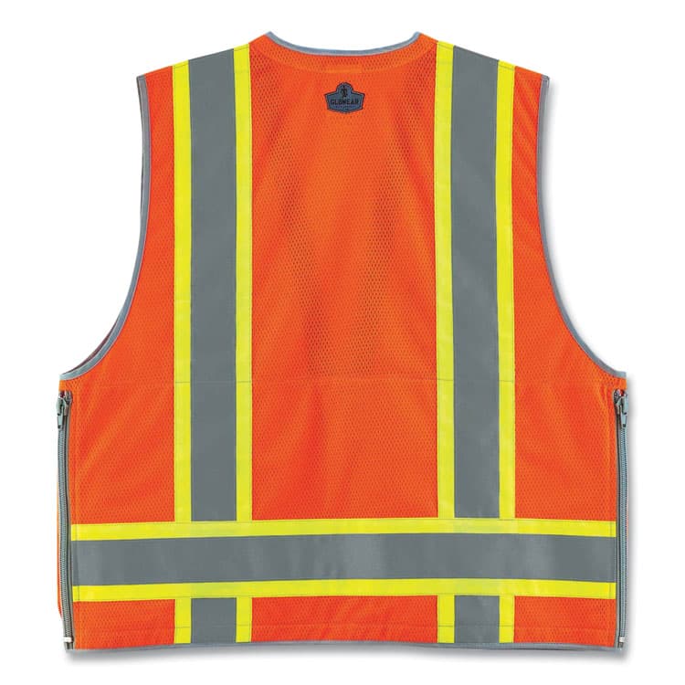 ERGODYNE CORPORATION GloWear 8254HDZ Class 2 Heavy-Duty Surveyors Zipper Vest, Polyester, Large/X-Large, Orange (EGO21455) thumbnail 2