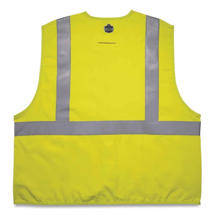 ERGODYNE CORPORATION GloWear 8261FRHL Class 2 Dual Compliant FR Hook and Loop Safety Vest, Small/Medium, Lime (EGO21463) thumbnail 2