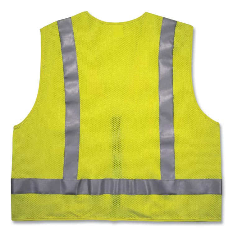 ERGODYNE CORPORATION GloWear 8262FRZ Class 2 FR Surveyor Zipper Vest, Tencel/Modacrylic/Para-aramid/Kevlar, Large/X-Large, Lime (EGO21485) thumbnail 2
