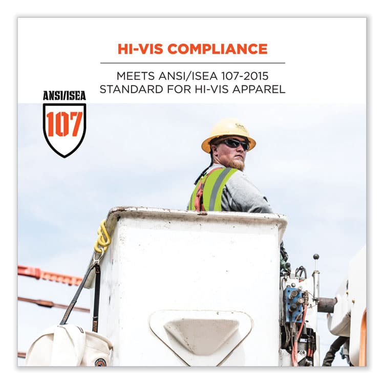 ERGODYNE CORPORATION GloWear 8262FRZ Class 2 FR Surveyor Zip Vest, Tencel/Modacrylic/Para-aramid/Kevlar, 2X-Large/3X-Large, Lime (EGO21487) thumbnail 4