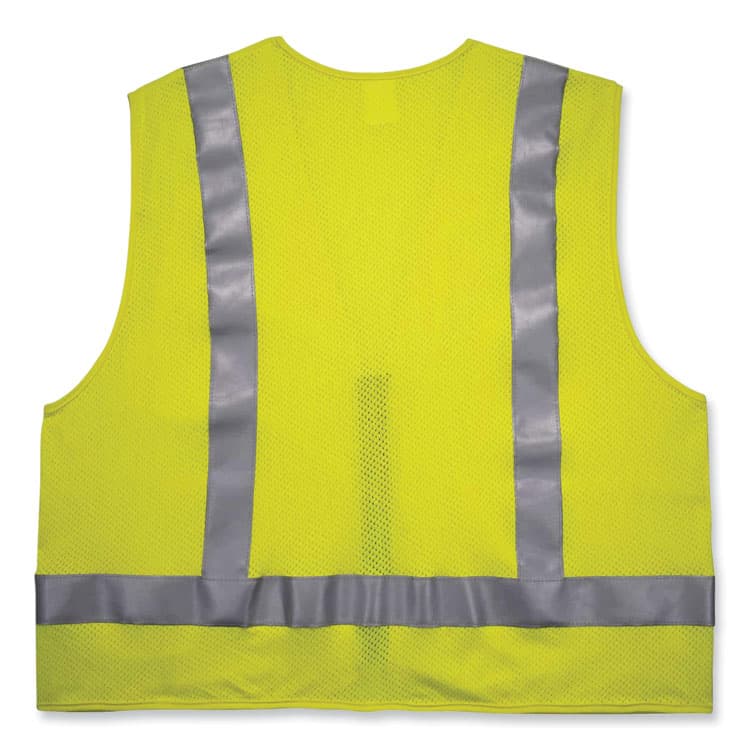 ERGODYNE CORPORATION GloWear 8262FRZ Class 2 FR Surveyor Zip Vest, Tencel/Modacrylic/Para-aramid/Kevlar, 4X-Large/5X-Large, Lime (EGO21489) thumbnail 2