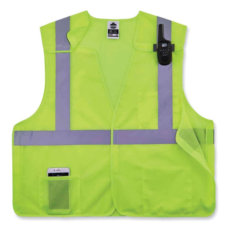 ERGODYNE CORPORATION GloWear 8217BA Class 2 Breakaway Mesh Vest, Polyester, Large/X-Large, Lime (EGO21525) thumbnail 3