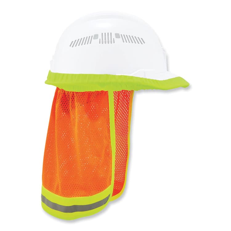 ERGODYNE CORPORATION GloWear 8005 Hi-Vis Hard Hat Neck Shade, 20 x 12.5, Orange (EGO29051)