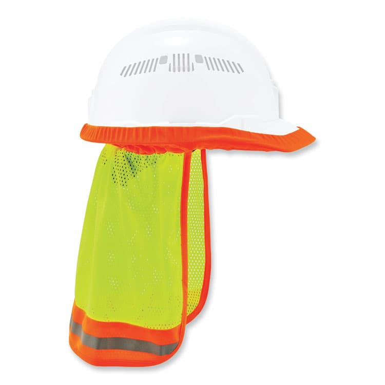 ERGODYNE CORPORATION GloWear 8005 Hi-Vis Hard Hat Neck Shade, 20 x 12.5, Lime (EGO29053)