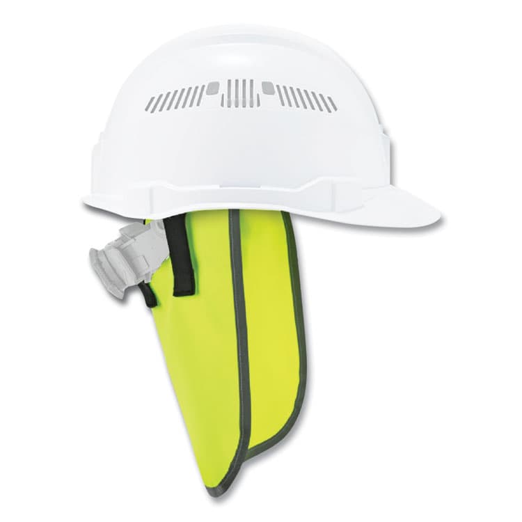 ERGODYNE CORPORATION GloWear 8006 Hi-Vis Hard Hat Neck Shade, 12.25 x 10.5, Lime (EGO29063)