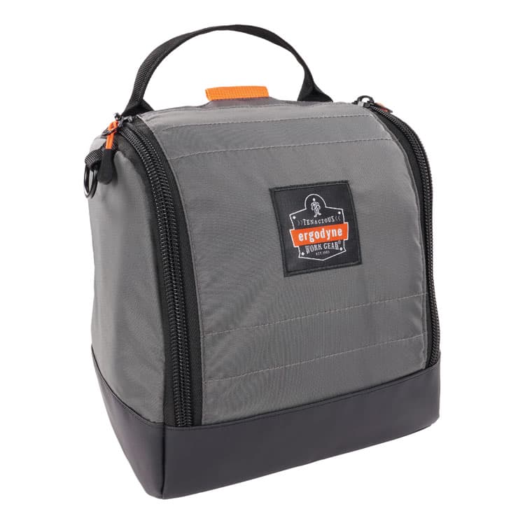 ERGODYNE CORPORATION Arsenal 5185 Full Respirator Bag with Zipper Magnetic Closure, 5.5 x 9.5 x 9.5, Gray (EGO13185)