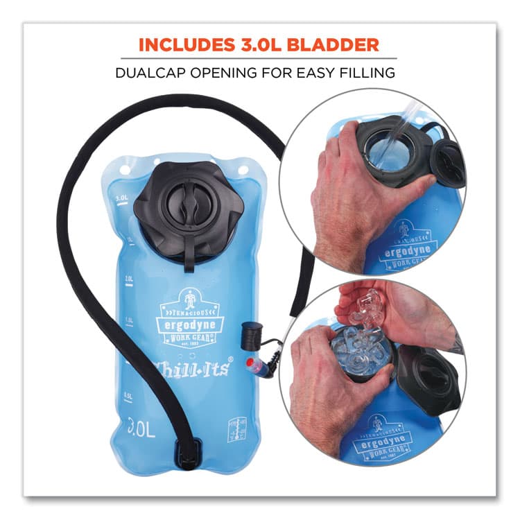 ERGODYNE CORPORATION Chill-Its 5156 Low Profile Hydration Pack, 3 L, Black (EGO13161) thumbnail 3
