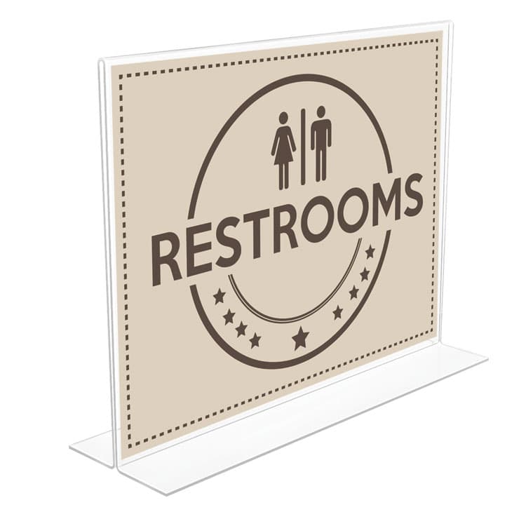 DEFLECTO CORPORATION Anti-Glare Stand Up Double Sided Sign Holder, 8.5 x 11, Clear (DEF879301) thumbnail 3