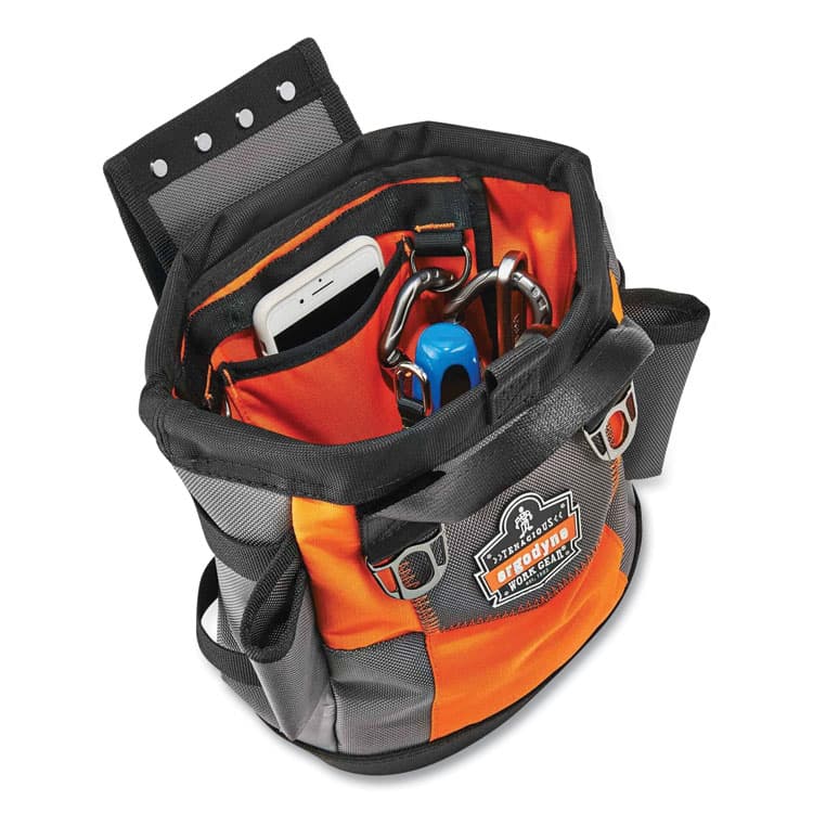 ERGODYNE CORPORATION Arsenal 5527 Premium Topped Tool Pouch with Hinged Closure, 6 x 10 x 11.5, Polyester, Orange (EGO13627) thumbnail 3