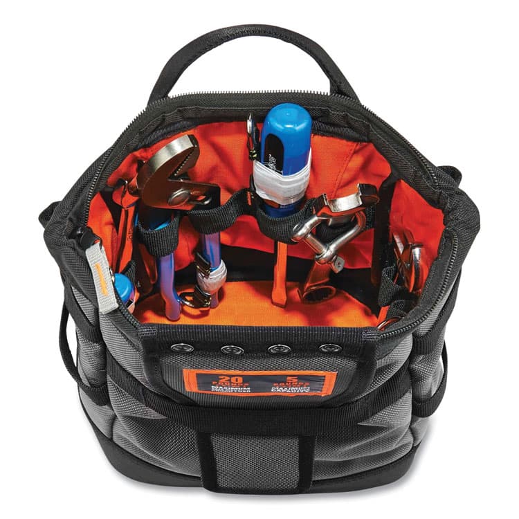 ERGODYNE CORPORATION Arsenal 5517 Premium Topped Tool Pouch with Zipper, 6 x 10 x 11.5, Polyester, Black (EGO13647) thumbnail 4