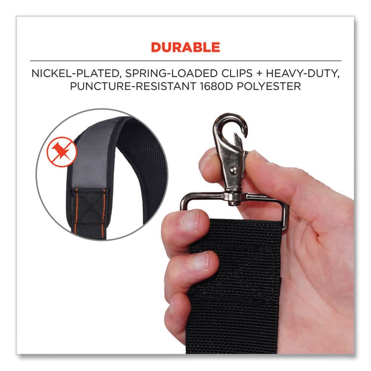 ERGODYNE CORPORATION Arsenal 5560 Padded Tool Belt Suspenders, 36" to 48" Waist, 3" Wide, Polyester, Gray (EGO13665) thumbnail 4