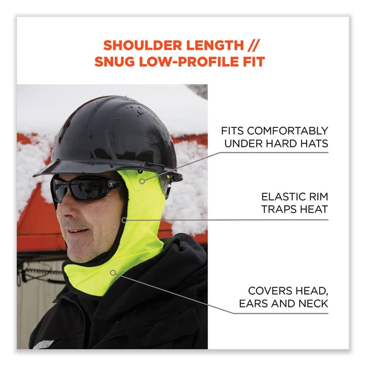 ERGODYNE CORPORATION N-Ferno 6842 2-Layer Poly Shoulder Winter Liner, Fleece/Polyester, One Size Fits Most, Lime (EGO16841) thumbnail 4