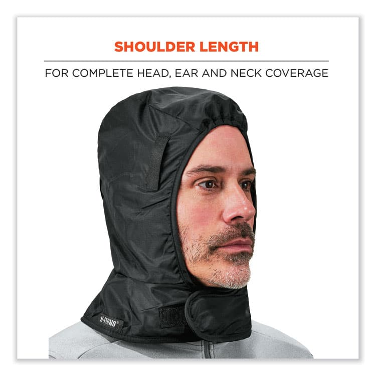 ERGODYNE CORPORATION N-Ferno 6842 2-Layer Poly Shoulder Winter Liner, Fleece/Polyester, One Size Fits Most, Black (EGO16842) thumbnail 4