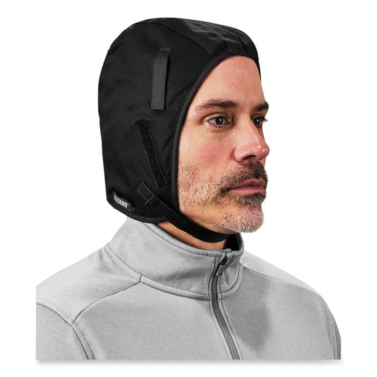 ERGODYNE CORPORATION N-Ferno 6850 2-Layer Cotton Regular Winter Liner, Cotton/Fleece, One Size Fits Most, Black (EGO16850) thumbnail 4