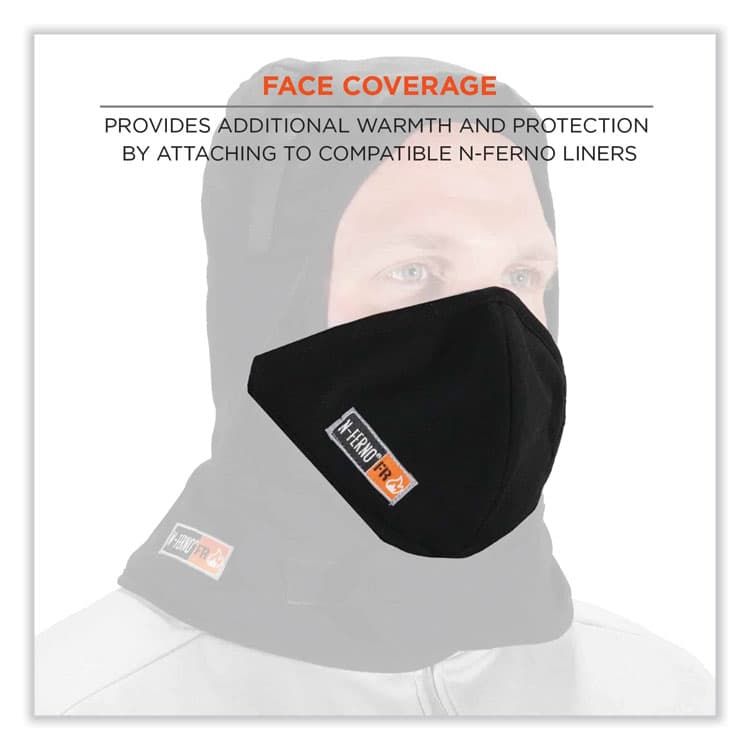 ERGODYNE CORPORATION N-Ferno 6872 2-Layer FR Mouthpiece, Modacrylic Cotton, One Size Fits Most, Black (EGO16872) thumbnail 3