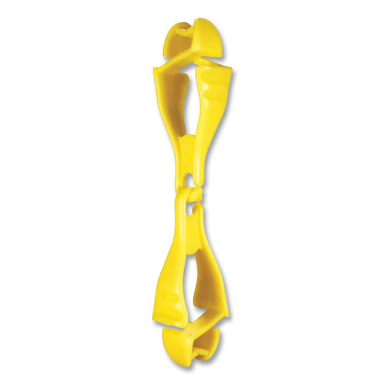 ERGODYNE CORPORATION Squids 3400 Glove Clip Holder with Dual Clips, 1 x 1 x 6.5, Acetal Copolymer, Lime, 100/Carton (EGO19719BULK)