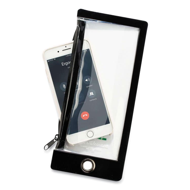 ERGODYNE CORPORATION Squids 3760 Phone Pouch + Trap for Plus Size Phones, Clear/Black (EGO19763) thumbnail 2