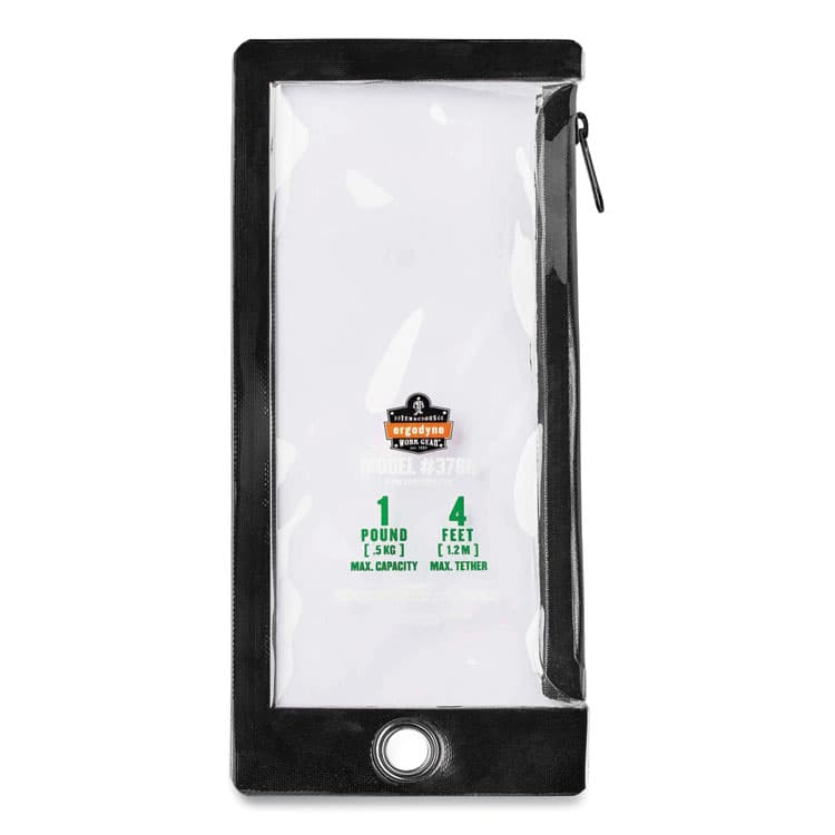ERGODYNE CORPORATION Squids 3760 Phone Pouch + Trap for Plus Size Phones, Clear/Black (EGO19763) thumbnail 4