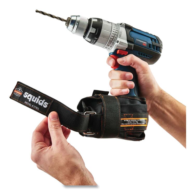 ERGODYNE CORPORATION Squids 3780 Power Tool Trap, Large, 3.25 x 4 x 9, Nylon, Black (EGO19784) thumbnail 3