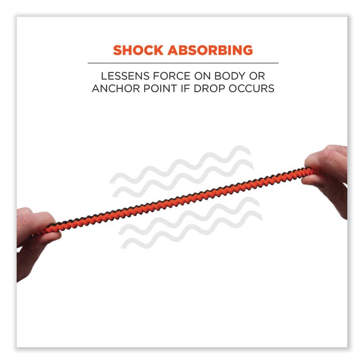 ERGODYNE CORPORATION Squids 3101F(x) Tool Lanyard with Stainless-Steel Carabiner + Loop, 15 lb Max Working Capacity, 38" to 48" Long (EGO19803) thumbnail 4