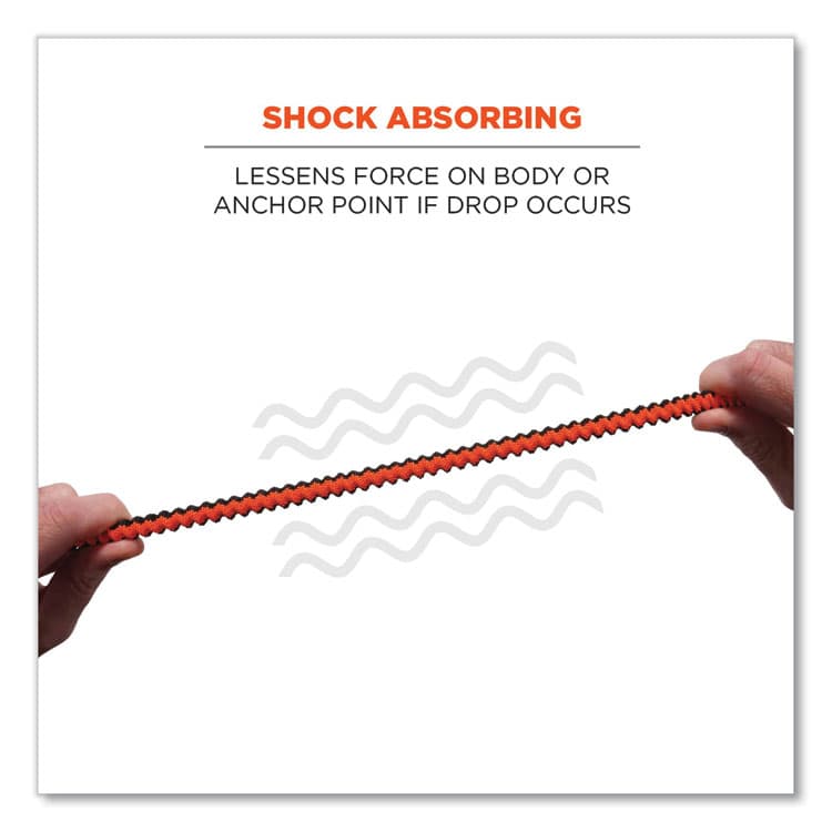 ERGODYNE CORPORATION Squids 3110F(x) Tool Lanyard with Aluminum Carabiners, 10 lb Max Working Capacity, 38" to 48" Long, Orange/Gray (EGO19822) thumbnail 3