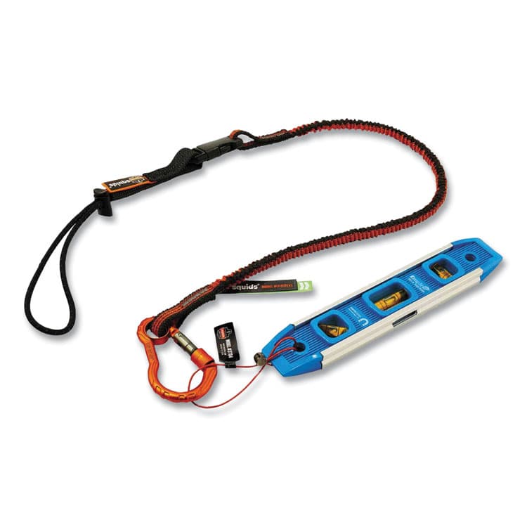 ERGODYNE CORPORATION Squids 3102F(x) Tool Lanyard with Aluminum Carabiner + Cinch-Loop, 5 lb Max Working Capacity, 38" to 48", Orange/Gray (EGO19864) thumbnail 2