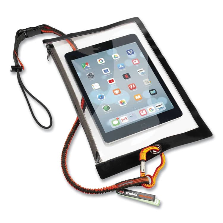 ERGODYNE CORPORATION Squids 3102F(x) Tool Lanyard with Aluminum Carabiner + Cinch-Loop, 5 lb Max Working Capacity, 38" to 48", Orange/Gray (EGO19864) thumbnail 4