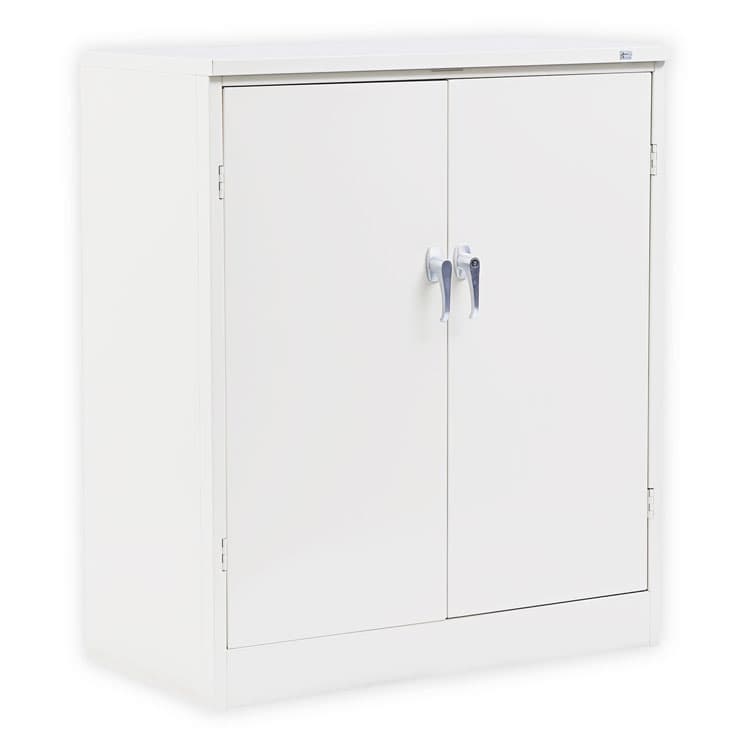 ALERA Assembled 42" High Heavy-Duty Welded Storage Cabinet, Two Adjustable Shelves, 36w x 18d, Putty (ALECM4218PY)